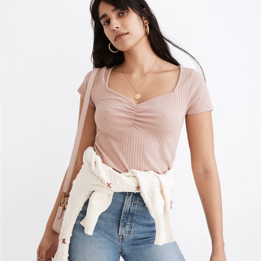 Ribbed Sweetheart Tee NWOT